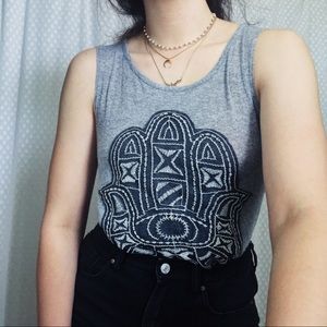 URBAN OUTFITTERS Hand of Fatima Embroidered Tank